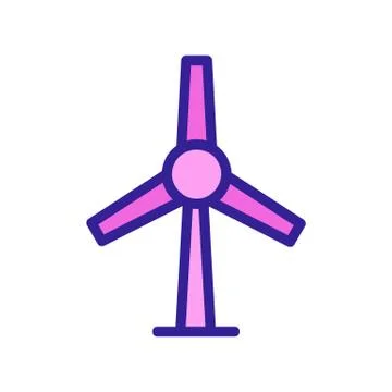 Wind generator mill icon vector. Isolated contour symbol illustration イラスト素材