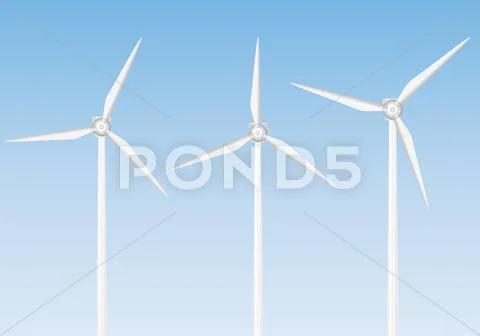 Wind generator set Stock Illustration