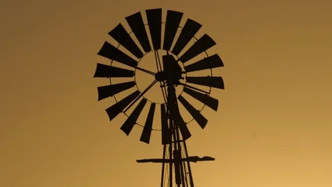 Wind generator in slowmotion in Namib National Park, Namibia, Africa in HD Stock Footage 91291653