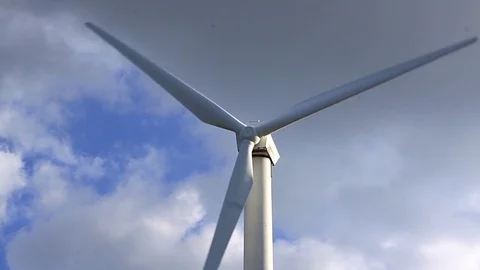 Wind generator at sunset Stock Footage 76317731