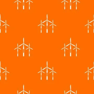 Wind generator turbines pattern seamless Stock Illustration