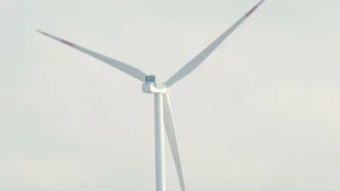 Wind generator working during sunny day Video stock 147455273