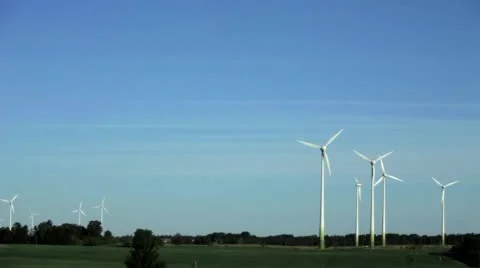 Wind Generators 2 Stock Footage 49544906