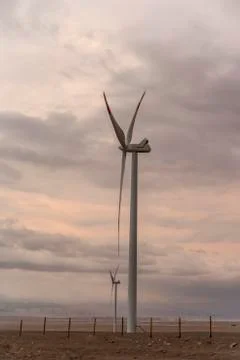 Wind generators in Atacama Stock Photos