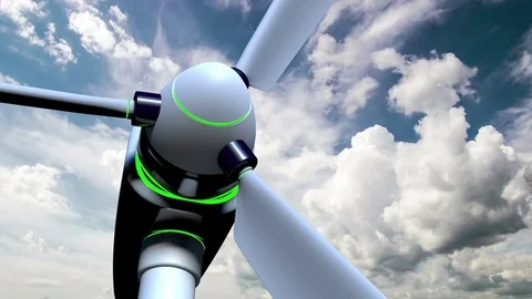 Wind generators in the field, time laps, video loop Video stock 81872253