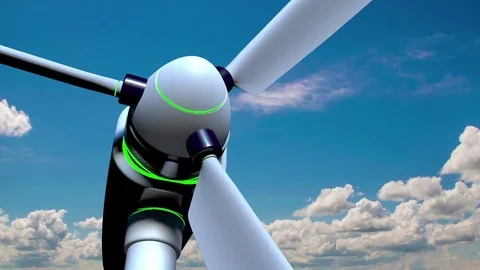 Wind generators in the field, time laps, video loop Video stock 82170841