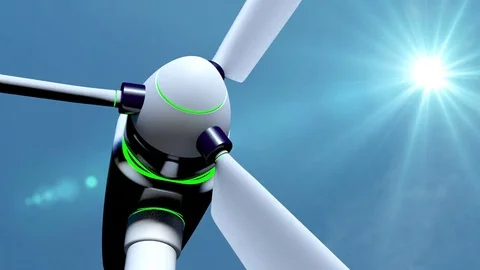 Wind generators in the field, time laps, video loop Video stock 82366381