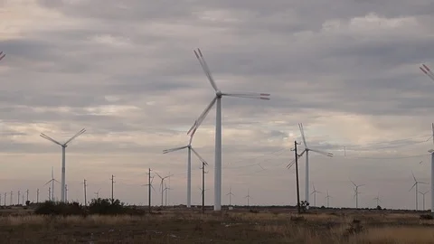 Wind generators Stock Footage 120853305