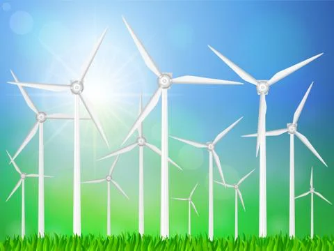 Wind generators 스톡 일러스트