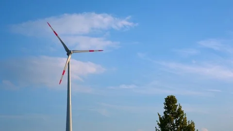 Wind generators over sky background Stock Footage 70521210