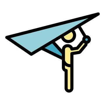 Wind gliding icon vector flat Illustrazione stock