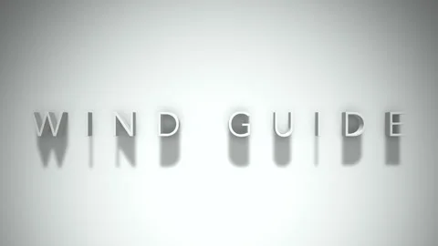 Wind Guide 3D title animation with shadows on a white background Stock Footage 296613701