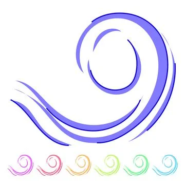 Wind gust motion concept representing air flow graphic 스톡 일러스트