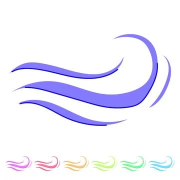 Wind gusts blowing abstract air movement symbol graphic 스톡 일러스트