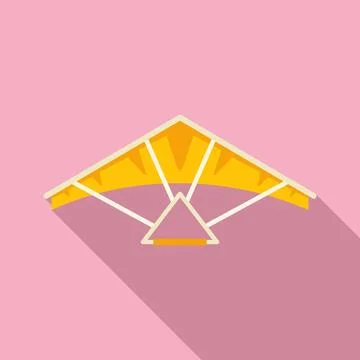 Wind hang glider icon flat vector. Para air Stock-Illustration