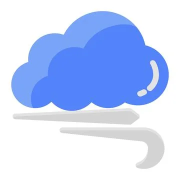Wind icon in color fill. flat style. Isolated on white background Stock Illustration