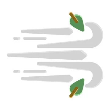 Wind icon in color fill. flat style. Isolated on white background Stock Illustration
