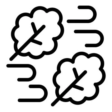 Wind icon illustration with clouds and lines Ilustración de archivo
