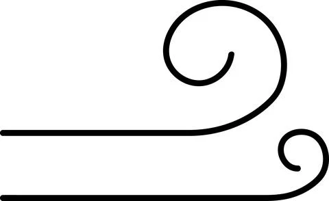 Wind icon isolated on transparent background. Air sign icon. Pixel perfect Stock Illustration