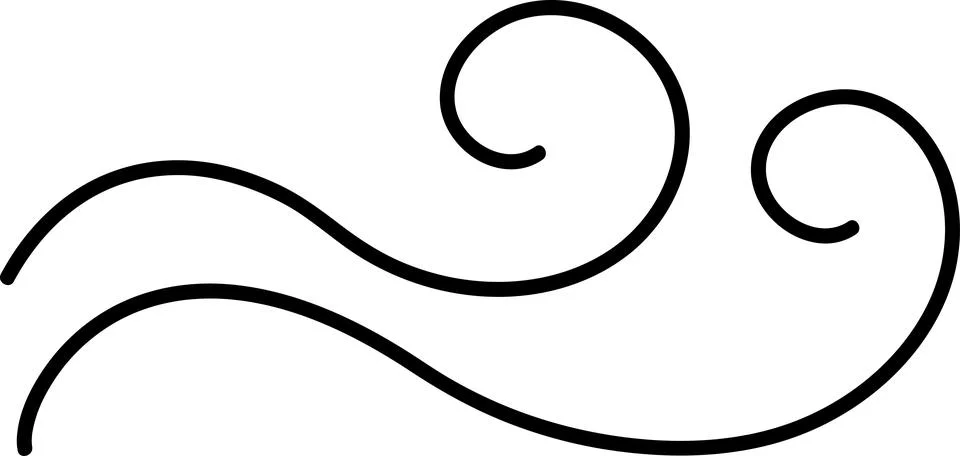 Wind icon isolated on transparent background. Air sign icon. Pixel perfect Stock Illustration