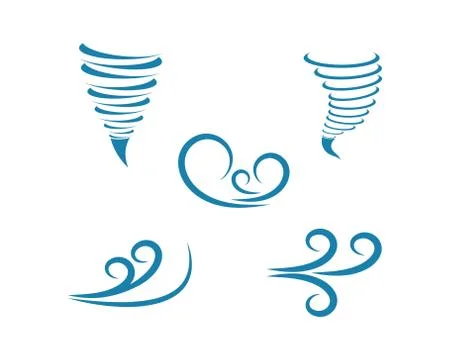 Wind icon logo vector illustration 스톡 일러스트