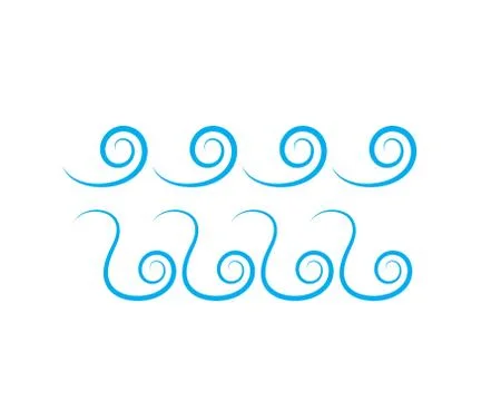 Wind icon logo vector illustration Stockillustratie