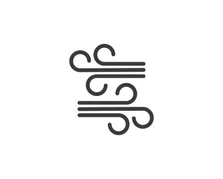 Wind icon logo vector illustration Stock Illustration
