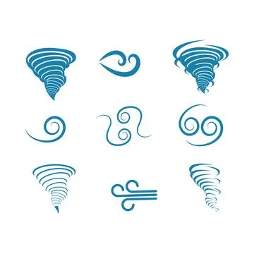 Wind icon logo vector illustration Illustrazione stock