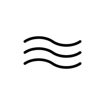 Wind icon for simple flat style weather ui design Stock Illustration