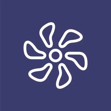 Wind icon for simple flat style weather ui design Stock Illustration
