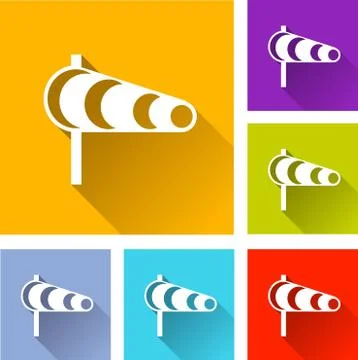 Wind icons Stock Illustration