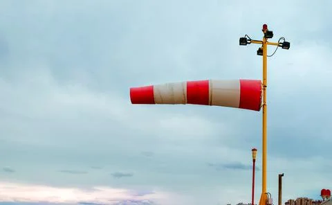 Wind index against cloudy cloudy sky Stock Photos