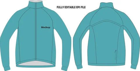 Wind Jacket Mock ups Stock Illustration