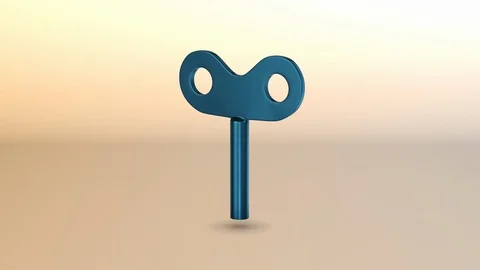 Wind-up key Video stock 124452253