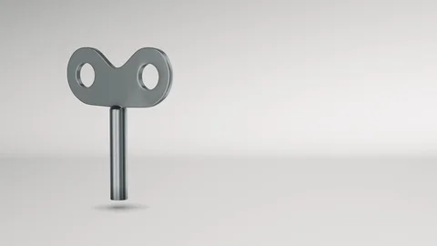 Wind-up key Video stock 124629675