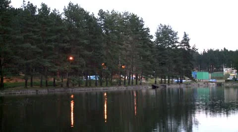 Wind on a lake make little waves Stock Footage 8853785