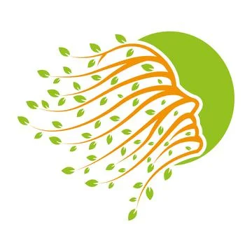 Wind Leaf Flow Natural Energy Eco Logo Stock Illustration