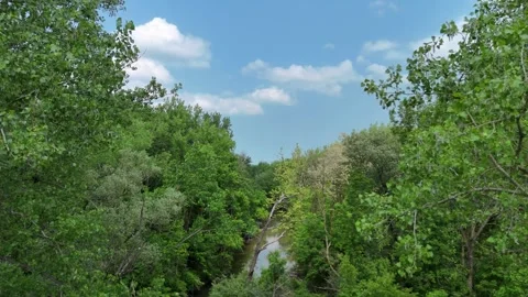 From the Wind - Limestone Creek Aqueduct - Syracuse, NY Video stock 336541106