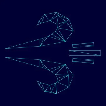 Wind low poly triangulation triangulated polygonal electric cyan blue vibrant イラスト素材