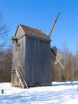 Wind mill. belarus. begin xx age. Stock Photos