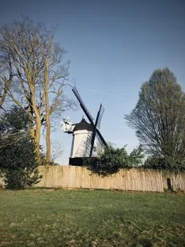 Wind Mill on farm Stock Photos
