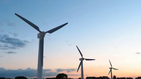 Wind Mill green eneergy Vídeo Stock 71190158