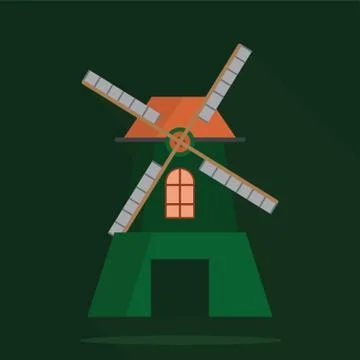 Wind Mill Illustrazione stock