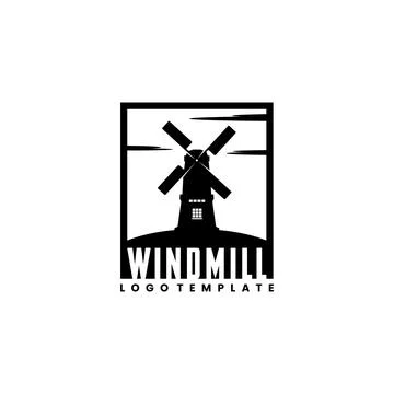 Wind Mill Logo Stock Illustration
