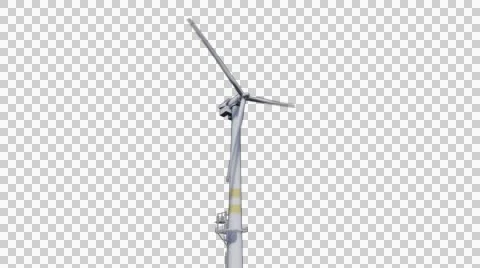 Wind Mill looping with alpha transparent Stock Footage 44239621