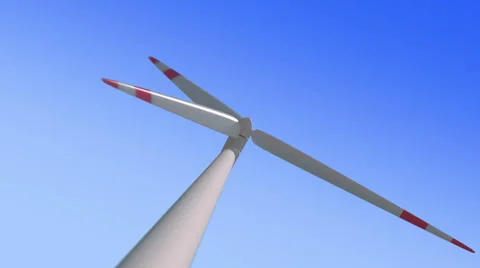 Wind mill low angle zoom loop Stock Footage 45151487