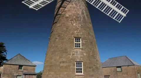 Wind Mill, Oatlands Tasmania Vídeos de archivo 10887818