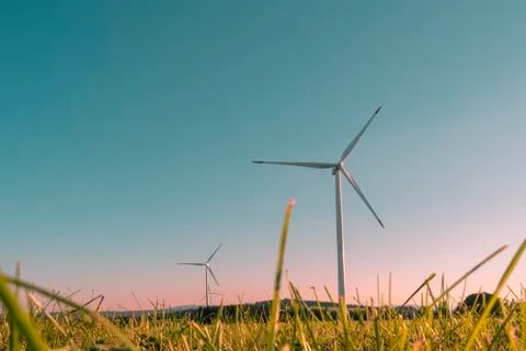 Wind mill power station Foto stock