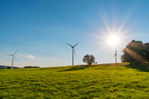 Wind mill power station Foto stock