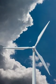 Wind mill in the sky Stock Photos